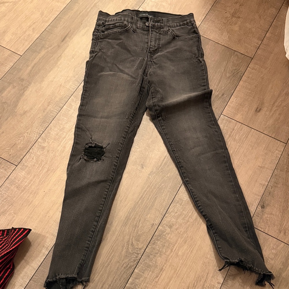 Flying Monkey Charcoal Ripped Skinny Jeans